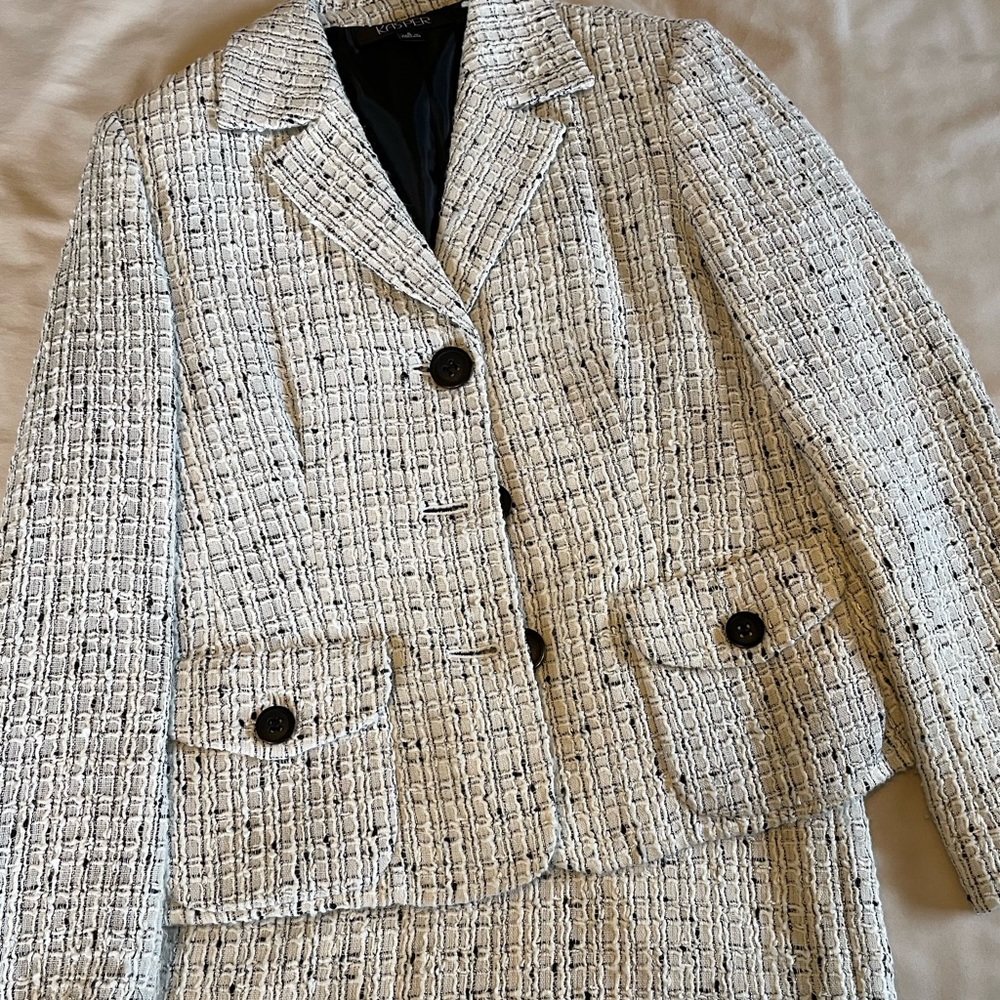Winter White Skirt Suit